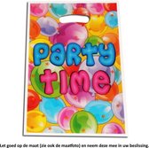 10 Uitdeelzakjes Ballonnen Print - 16,5 x 25 cm - Cellofaan Plastic Traktatie Kado Zakjes - Snoepzakjes - Koekzakjes - Koekje - Cookie - Feest - Baloon