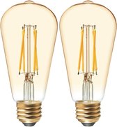 BOTC  Filament lamp - 2 x Bulb - Ø 4.5 cm - LED - E27 - ST64 - 4 x 40W - 2700K - Amber-LX9445XX
