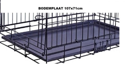 Wiskundig de begeleiding het is mooi Bodemplaat bench / puppyren xl 107x71cm | bol.com