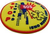 3D PVC patch 'SOS STOP GEWELD' (ambulance / EHBO)