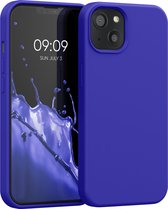 kwmobile telefoonhoesje voor Apple iPhone 13 - Hoesje met siliconen coating - Smartphone case in Baltisch blauw