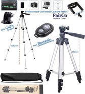 Universeel Zware Camerastatief Voor Fotocamera, fotografiestudio, SoftBo, Smartphone Incl. Bluetooth afstandsbediening en GoPro adapter - HiCHi® Tripod Statief 280cm