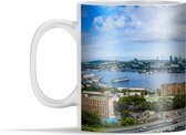 Mok - Panorama van Vladivostok en de nieuwe Zolotoy-Brug - 350 ml - Beker