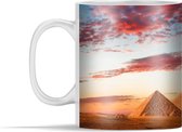 Mok - Piramides in Egypte tijdens zonsondergang - 350 ml - Beker