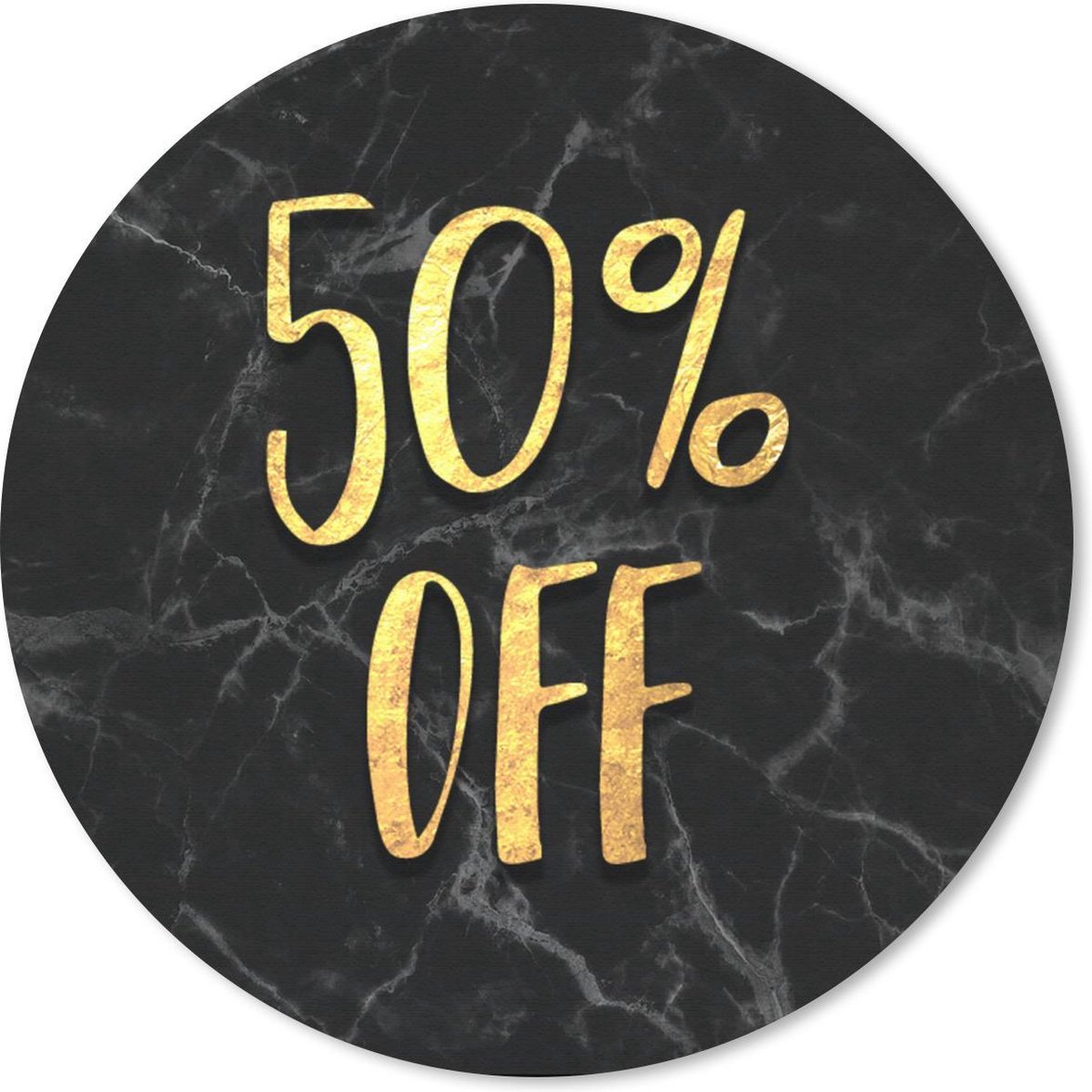 Muismat rond 50x50 cm - Mousepad Sale - Goud - Marmer print - Ronde muismatten