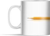Mok - een potlood met gum - 350 ml - Beker