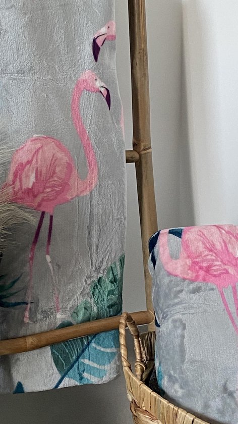 plaid - fleece deken - 150x200cm - flamingo - roze - super zacht | bol