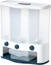 Voedsel Dispenser – Voedselcontainer – Thuiskeuken Dispenser – Granen Rijst Haver - Wandmontage – Hoogte 33 CM – Drukknop Voor Elk Vak