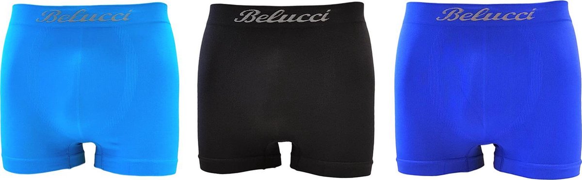 Belucci boxershorts assorti kleuren C 3pack maat M/L