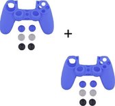 Battletron geschikt voor Playstation® PS4 controller skin - blauw - 2 stuks