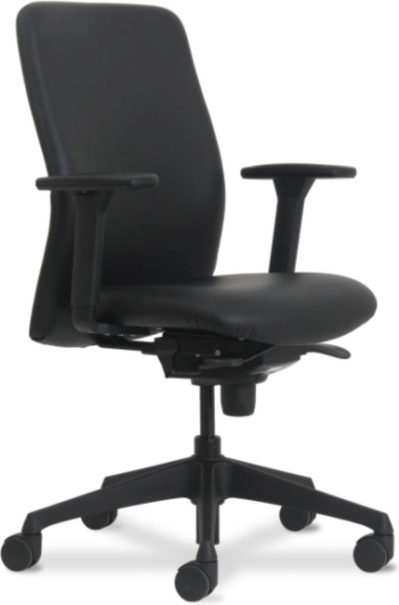 Office Hero® Pharaoh Ergonomische Bureaustoel - Bureaustoelen voor Volwassenen - Verstelbaar - Zwart - Kunsteer - Gemonteerd geleverd