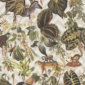AS Creation MICHALSKY - Jungle behang - dieren met tropische bladeren - beige meerkleurig - 1005 x 53 cm