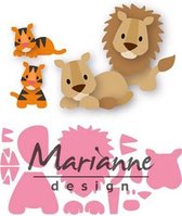 Marianne Design Collectables Snij en Embosstencil - Eline's Leeuw en tijger