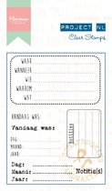 Stempel - Clear stamp - Project NL Notities
