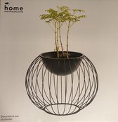 Home - Decoratieve Plantenpot - Staal - Kunststof - 26 cm x 33 cm