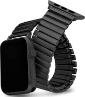 Bandje geschikt voor Apple Watch 44 mm / 45 mm / 42 mm - Zwart Bandje geschikt voor Apple Watch SE en Series 1 / 2 / 3 / 4 / 5 / 6 / 7 / 8 / 9