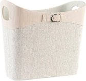 Tijdschriftenrek DKD Home Decor Beige Linnen (39 x 21 x 34 cm)