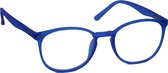 Computer bril - lichtblauw rond sterkte +1.5 - blauw licht filter - blue blocker leesbril