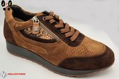 Helioform dames sneaker K-breedte, H231 bruin, Maat 40