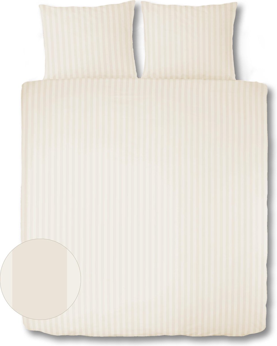 Dekbedovertrek Luxe Hotel collectie - 240 x 200 / 220 cm - 100% katoen/satijn 300TC - creme