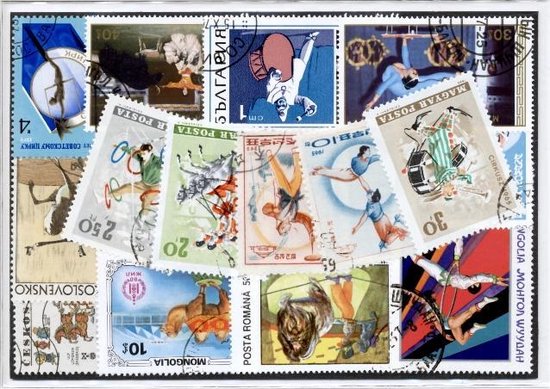 Thumbnail van een extra afbeelding van het spel Circus – Luxe postzegel pakket (A6 formaat) : collectie van 25 verschillende postzegels van circus – kan als ansichtkaart in een A6 envelop - authentiek cadeau - kado - geschenk - kaart - tent - rens - clown - clowns - acrobaat - Cirque du Soleil