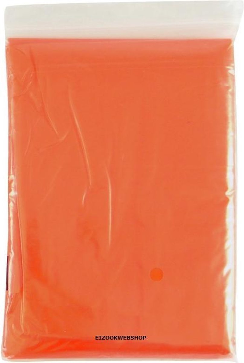 100 stuks wegwerp poncho Oranje transparant - Regen - Festival - Wandelen - Evenement