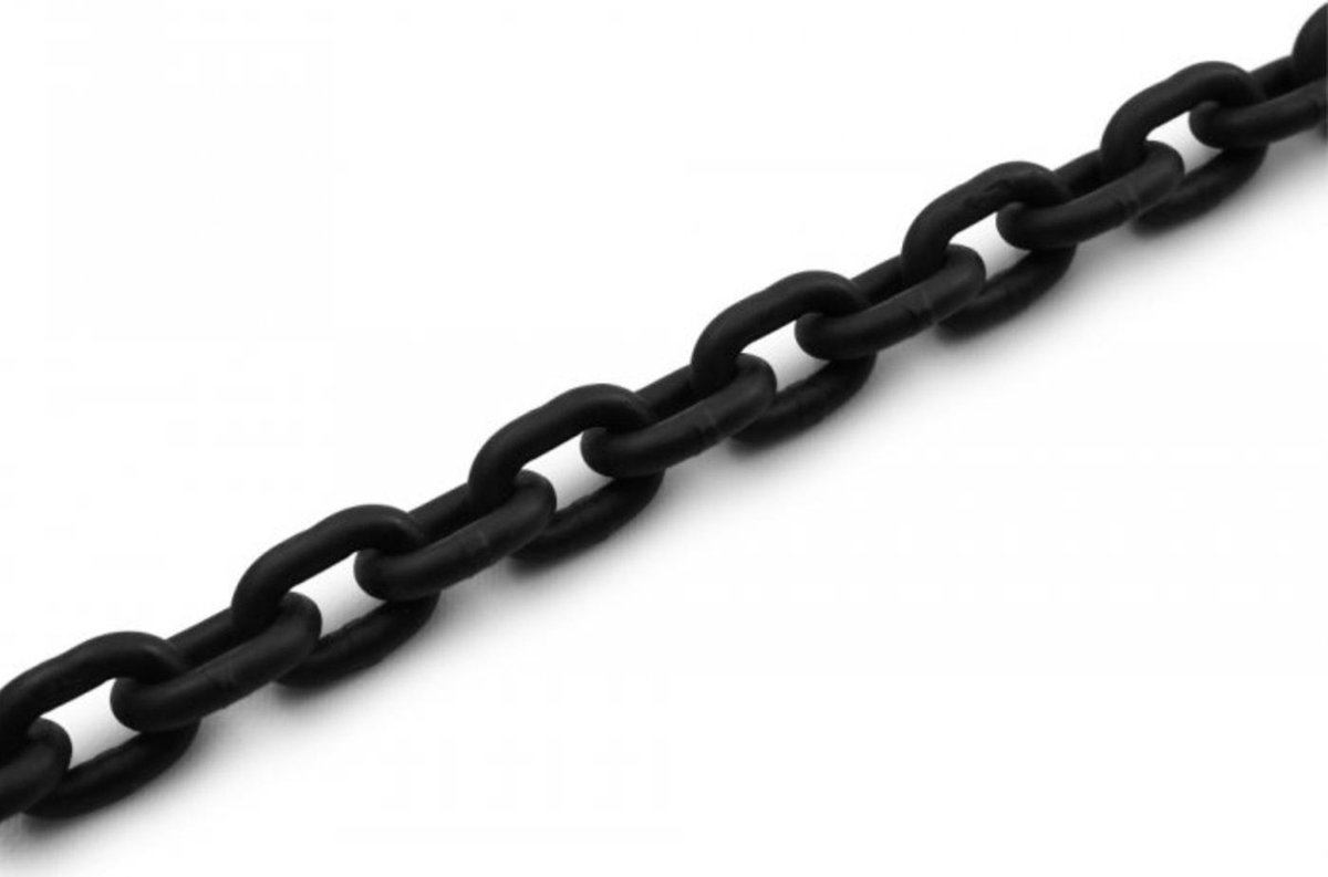 Zwarte ketting 8mm - Work Load Limit: 2000kg - G8 - Standaard - 3m