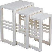 Set van 3 kleine tafels Mindi hout (50 x 30 x 60 cm)