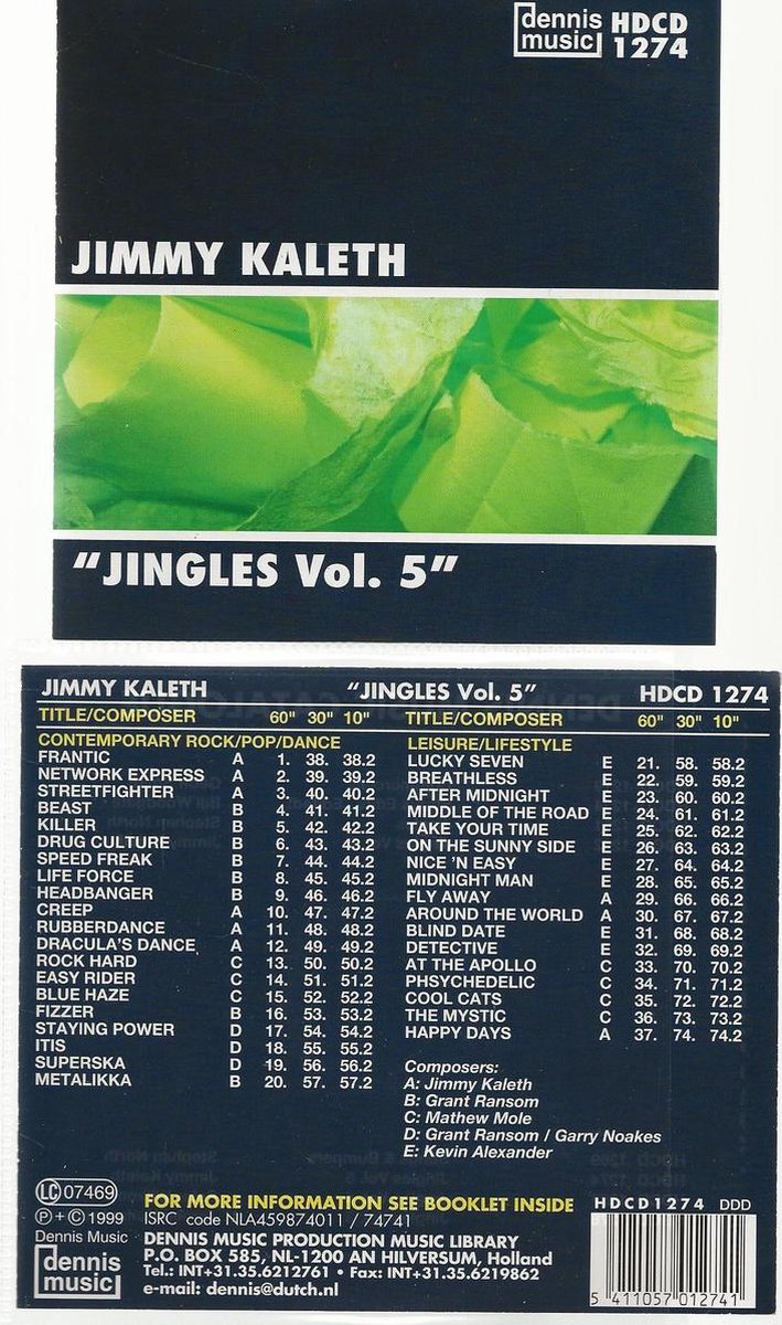 JINGLES vol. 5 - SAMPLES & MUZIEK