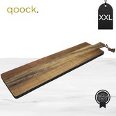 Qoock | XXL Serveerplank | Black & Wood | 80cm