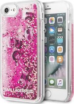 Karl Lagerfeld Charms Glitter Back Case - Geschikt voor Apple iPhone 7/8/SE (2020) - Roségoud