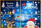 Kerststickers | Raamdecoratie | Zelfklevend | Kerstmis | Raamfolie | Kerstversiering | PVC | Kerstdecoratie