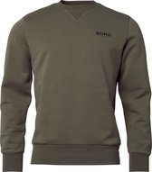 Björn Borg Logo Sweater  - Trui - Sweatshirt - Met Ronde Hals - Heren - Maat M - Groen