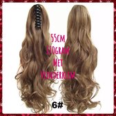 Paardenstaart Extensions met haarklem ponytail haarstuk op klem #6