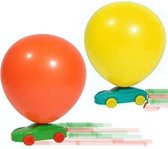 Top Value Toys -Ballon Racer 2 stuks Geel en Rood