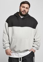 Urban Classics Hoodie/trui -S- Upper Block Grijs/Zwart