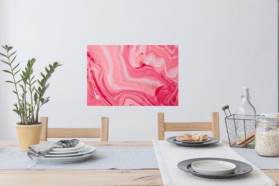 Stickers muraux - Marbre - Agate - Rose - 60x40 cm - Feuille adhésive