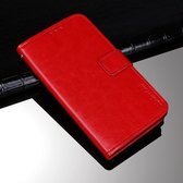 Idewei Crazy Horse Textuur Horizontale Flip Leren Case met Houder & Kaartsleuven & Portemonnee Voor Xiaomi Poco X3 GT (Rood)