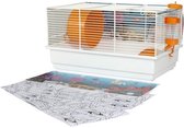 Voltrega Cage 113 for Hamster with Orange Foil Kit  | 25.5x39x22 cm