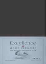Excellence Jersey Hoeslaken - Eenpersoons - 90/100x210/220 cm - Anthracite