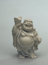 Happy Boeddha (gebroken wit met grijs/blauw)