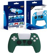 Controller Skin Geschikt voor: Playstation 5 / PS5 Silicone Hoes - Accessoires - Cover - Hoesje - Siliconen skin case - TP5-0512 Groen