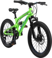 Bikestar Alu MTB Fully, 7 speed, 20 inch, groen