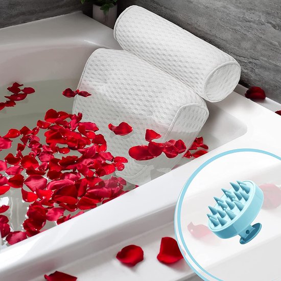 Oreiller de bain Brosse de Massage sans maille 4D Appui-tête avec 7  ventouses... | bol.com