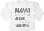 Shirt jongen-wit-zilver-mama ik blijf voor altijd je kleine vriendje-Maat 98