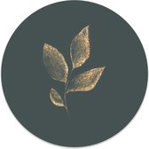 Muurcirkel leaf gold green Ø 120 cm / Dibond - Aanbevolen