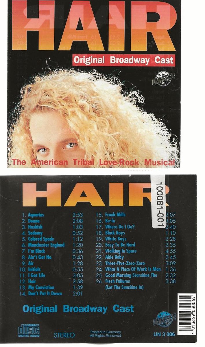 HAIR - ORIGINAL BROADWAY CAST