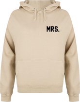 MR & MRS couple hoodies beige (MRS- maat XXL) | Matching hoodies | Koppel hoodies