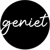 Muurcirkel geniet zwart Ø 12 cm / Dibond - Aanbevolen