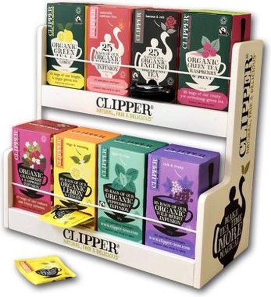 Thé Clipper, Support à thé en bois 4 x 2 (non rempli)